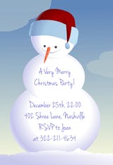 Snowman - Christmas Invitation